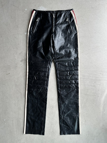 1990s LEATHER BIKER TROUSERS