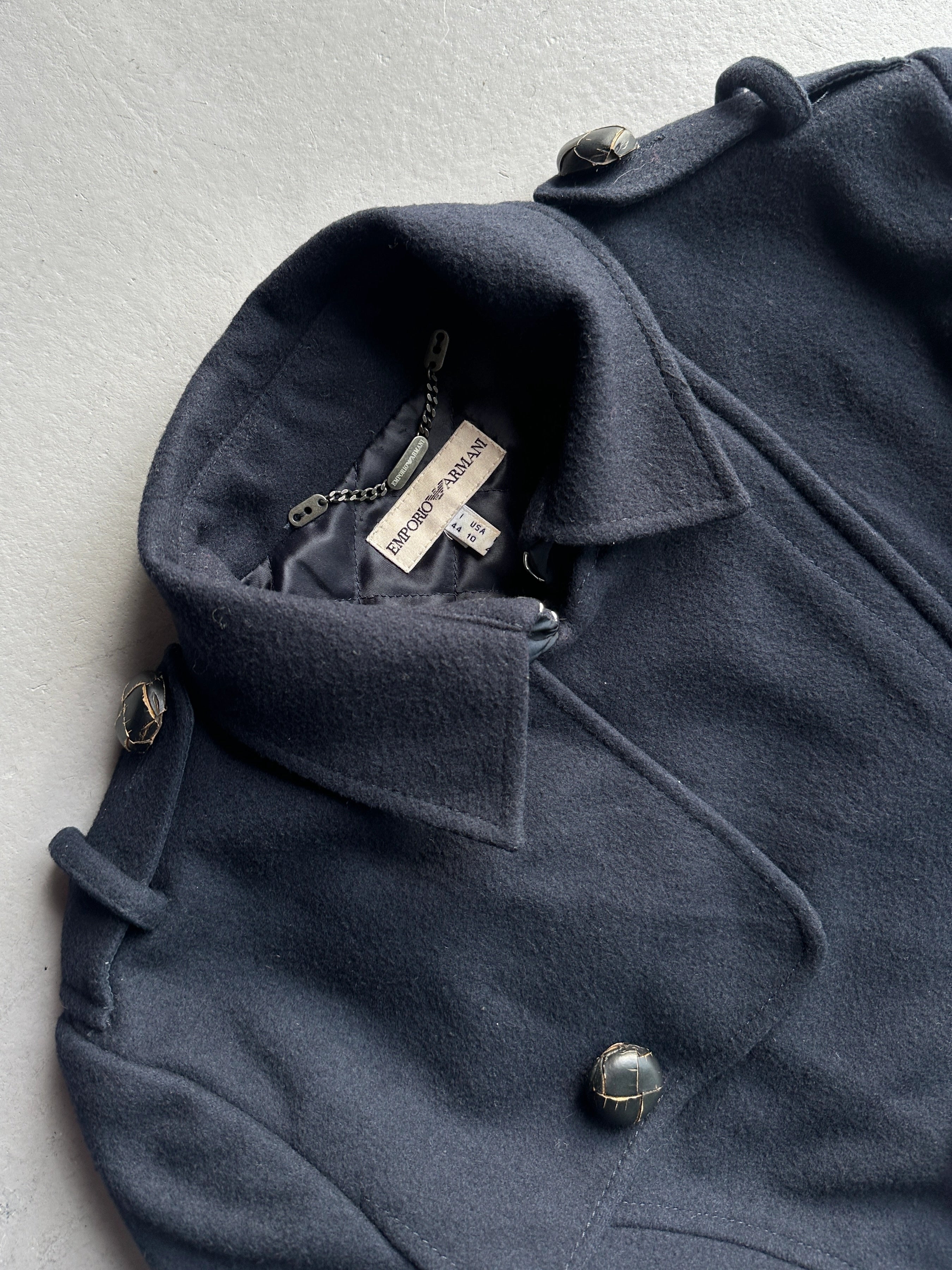 EMPORIO ARMANI - F/W 2006 DOUBLE BREASTED CROP FIT MILITARY JACKET