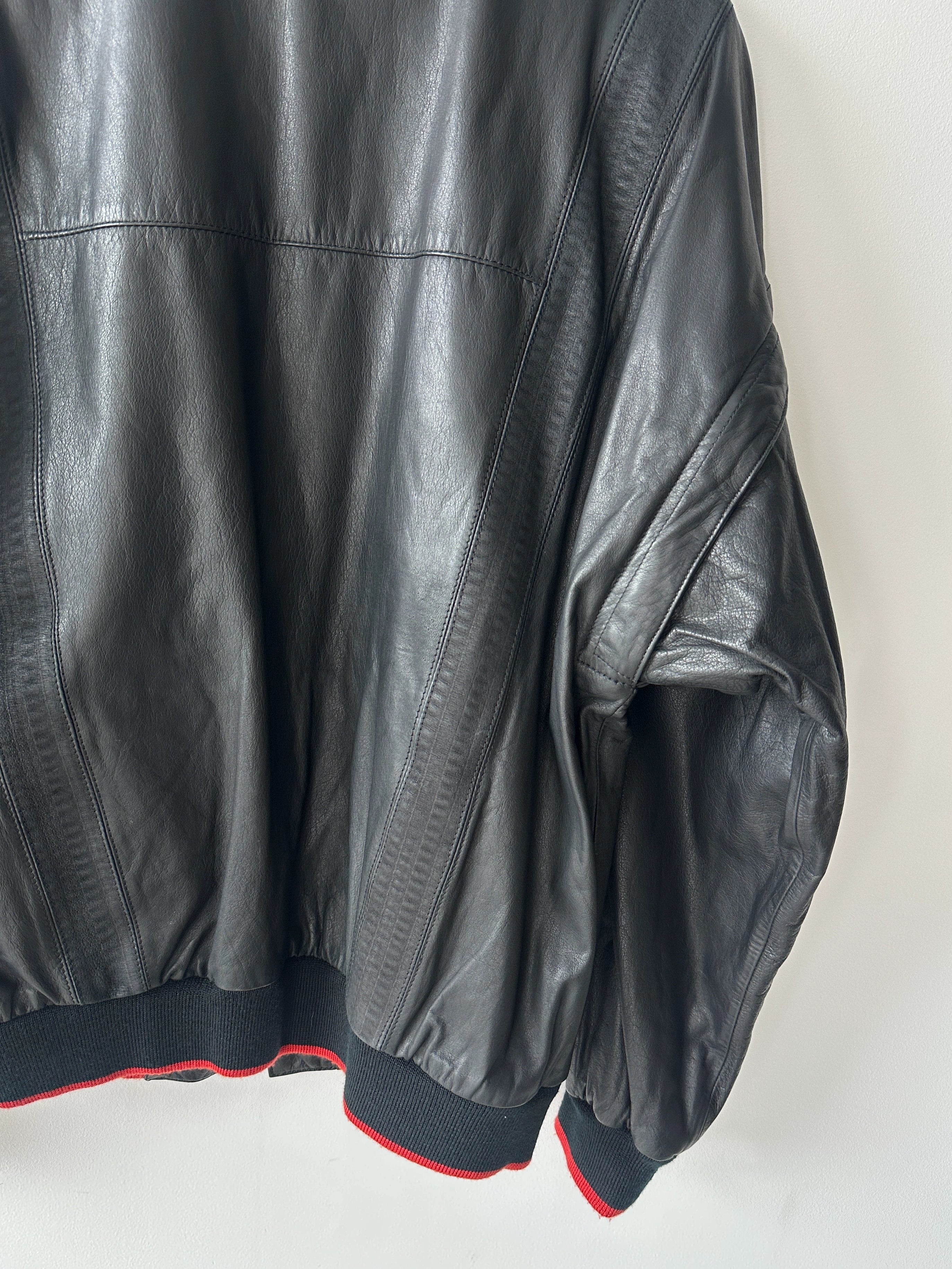 1990s 2 IN 1 BOXY FIT LEATHER JACKET GILET