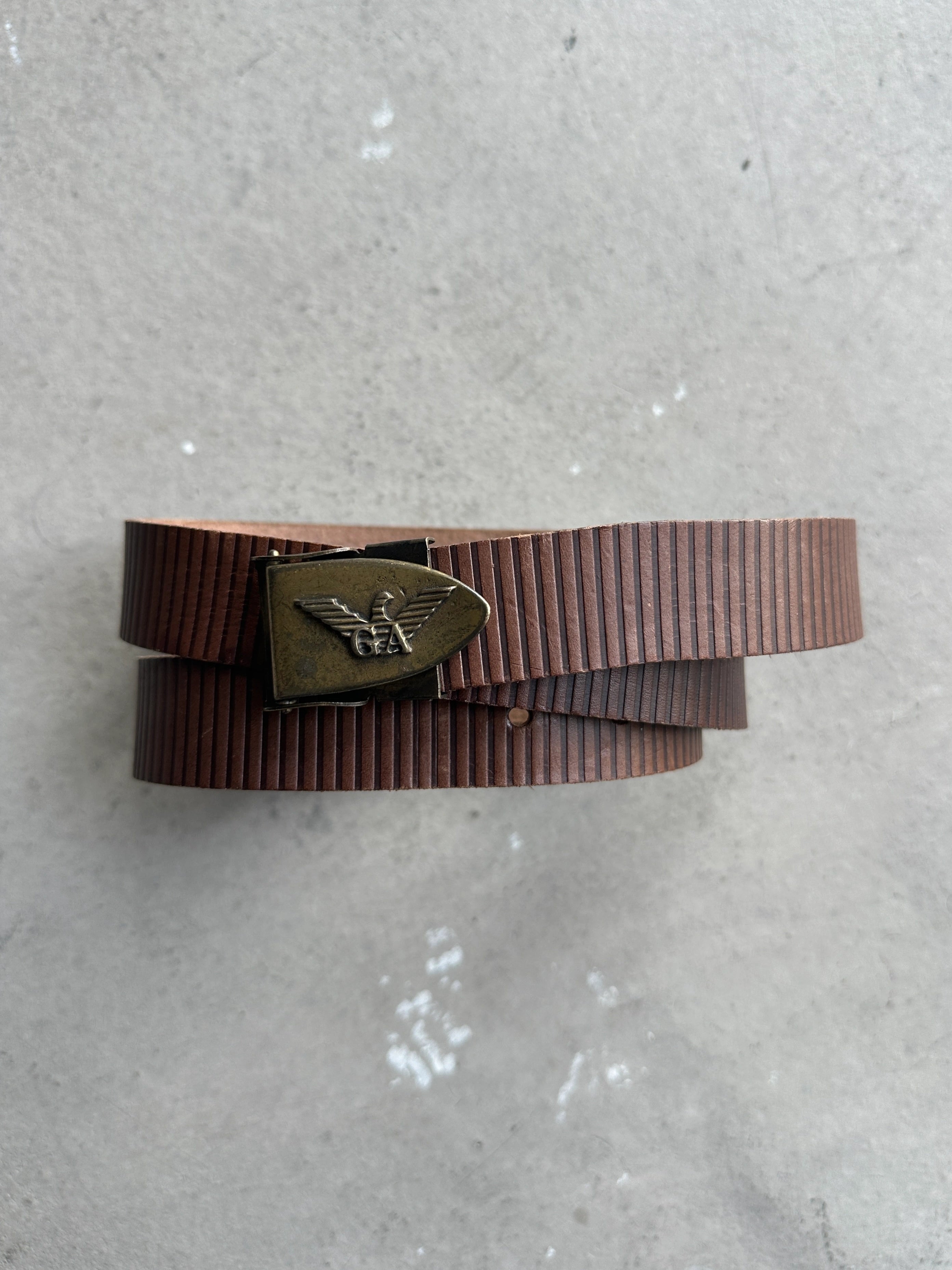 GIORGIO ARMANI - 1980s LEATHER BELT