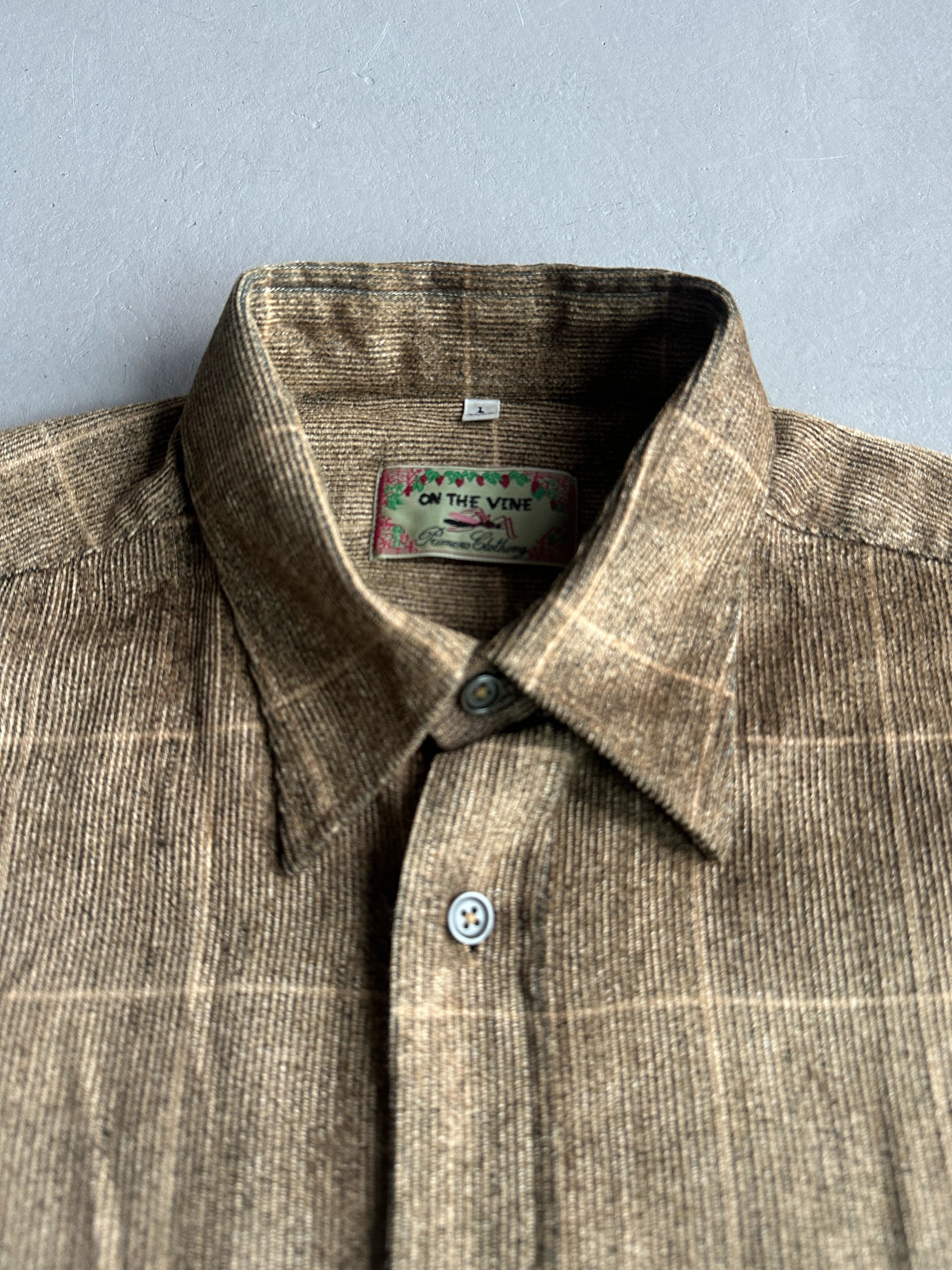 1990s RELAXED FIT CHENILLE LONG SLEEVE SHIRT