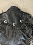 1980s WESTERN LEATHER BIKER JACKET