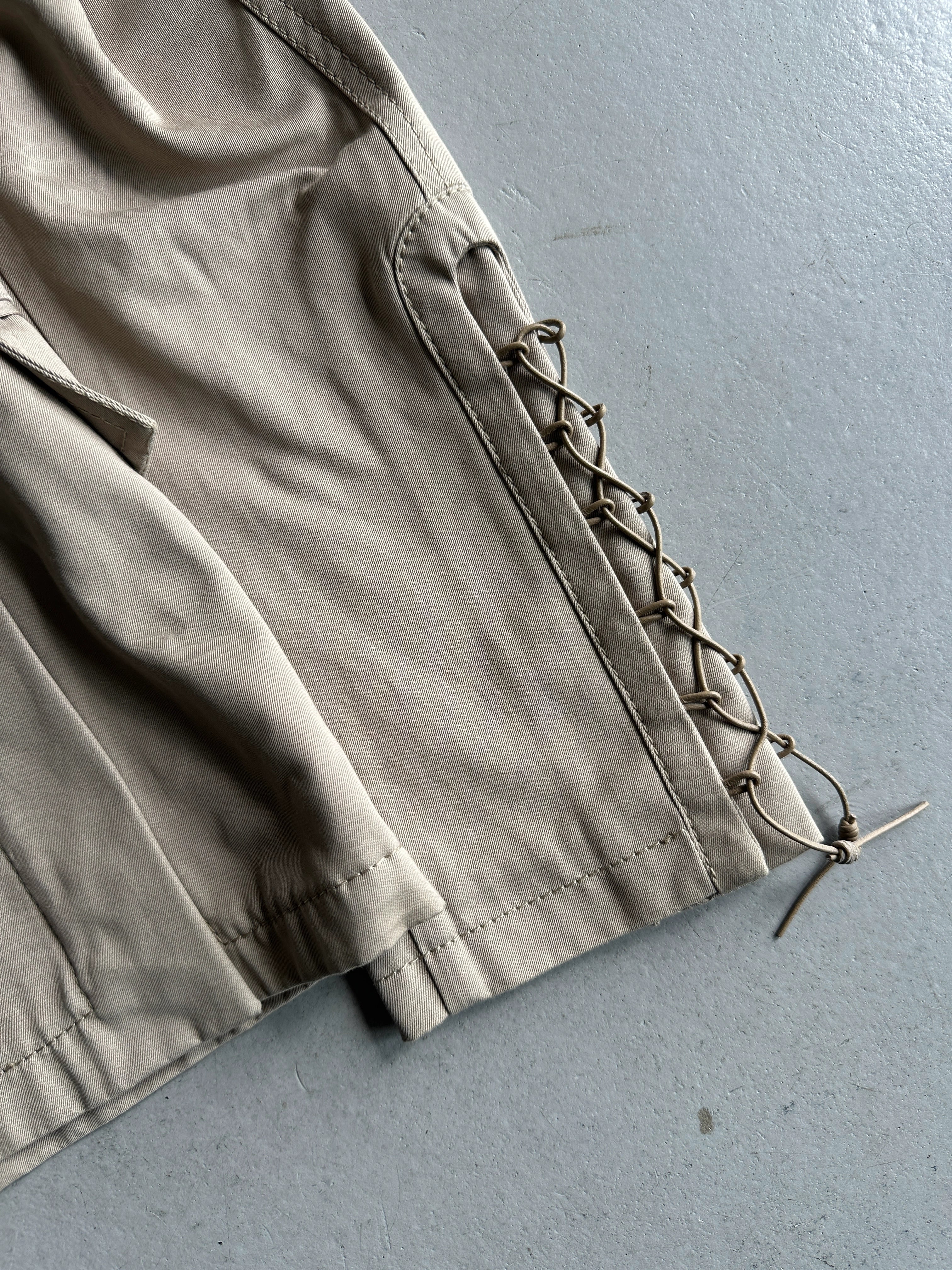 ROBERTO CAVALLI - 2000s BIKER JACKET WITH LACE UP DETAIL AT CUFF