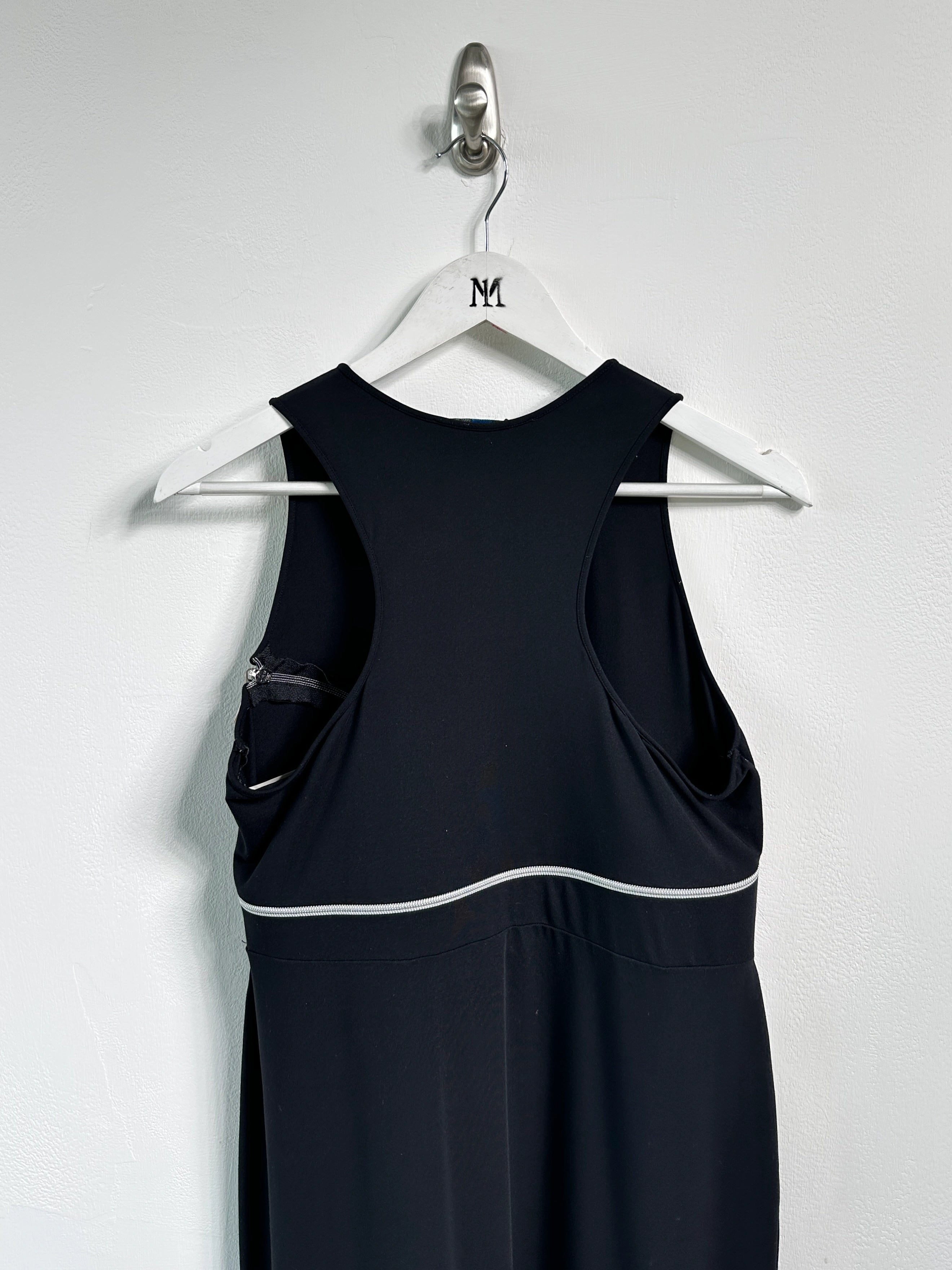CLAUDE MONTANA - early 2000s JERSEY DRESS WITH ZIP DETAILING