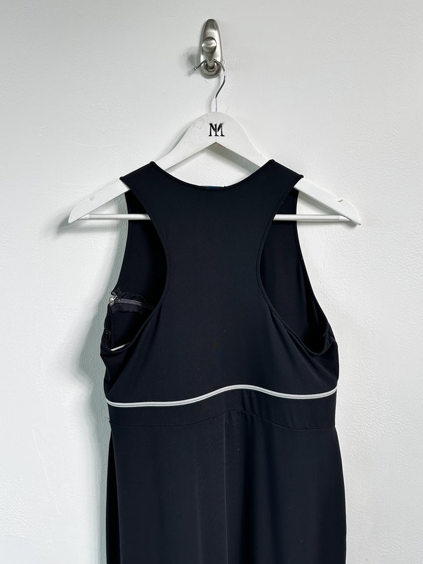 CLAUDE MONTANA - early 2000s JERSEY DRESS WITH ZIP DETAILING