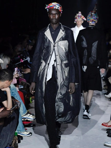 COMME DES GARÇONS - S/S 2025 MESH FRONT LONG ZIPPED HOODIE