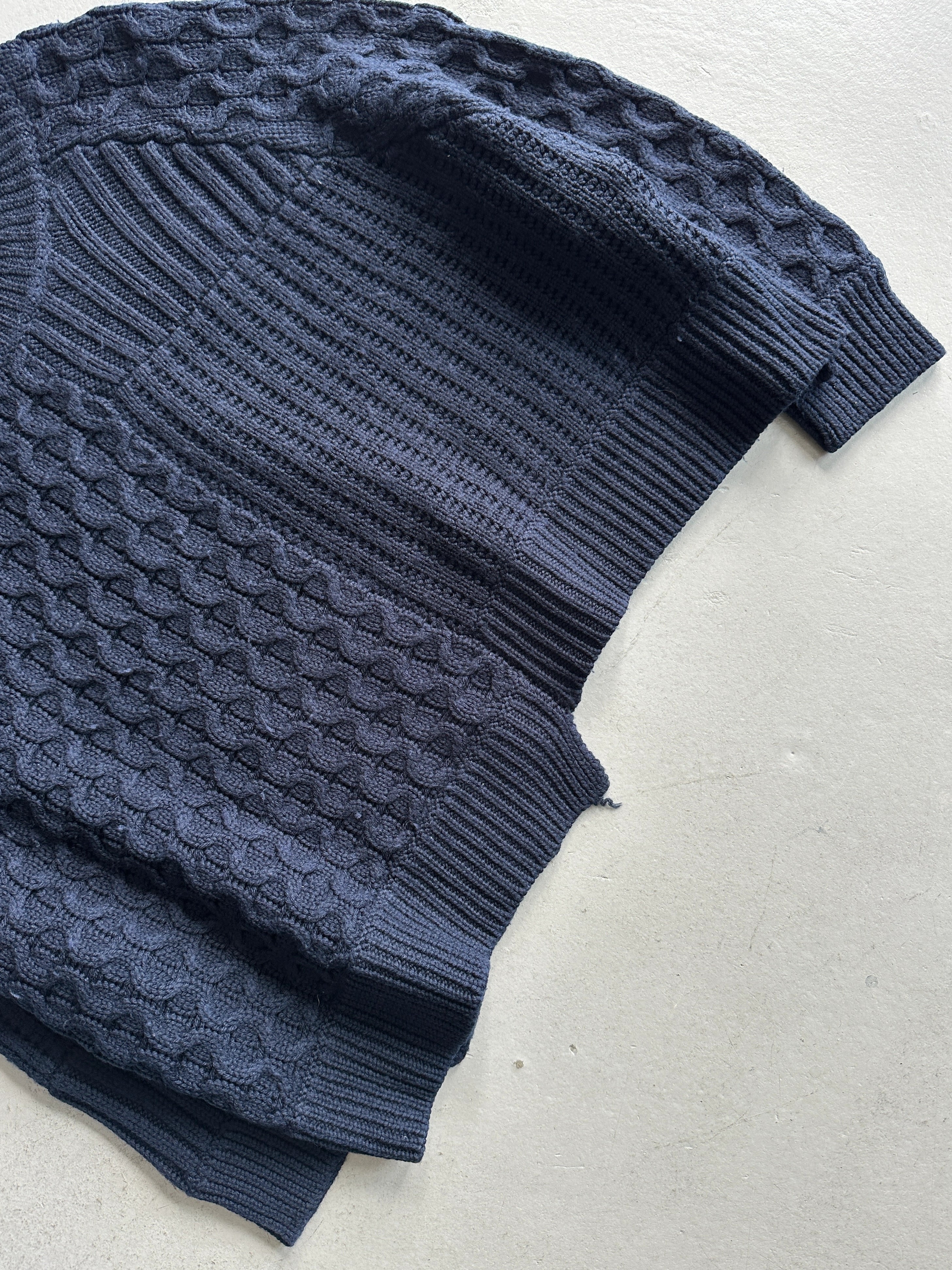 NEIL BARRETT - 2000s BOXY FIT DECONSTRUCTED CHUNKY KNIT JUMPER