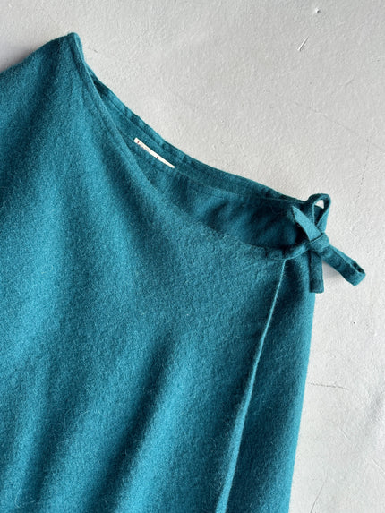 ISSEY MIYAKE -  1970s WOOL ASYMMETRIC WRAP SKIRT