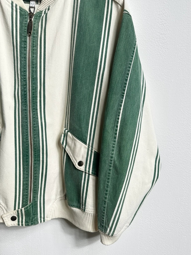 ARMANI JEANS - S/S 1992-1993 STRIPED COTTON BOMBER JACKET