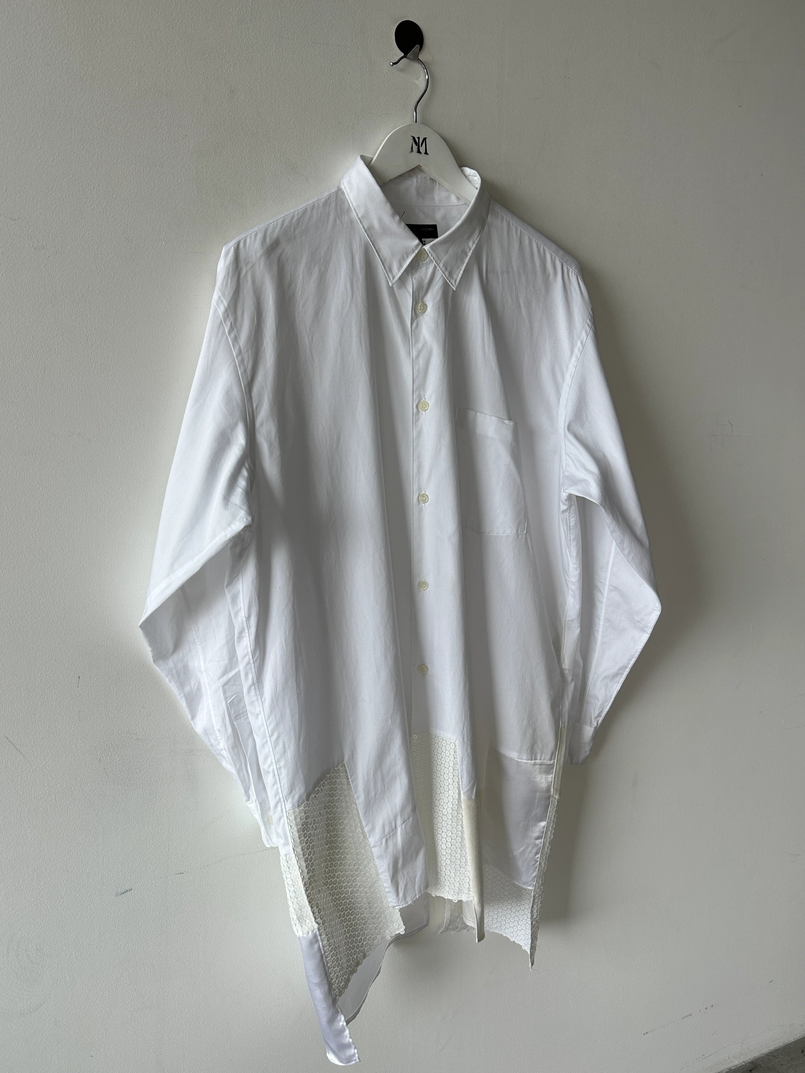 COMME DES GARÇONS - F/W 2024 ASYMMETRICAL SHIRT WITH PATCHWORK HEM PANELS