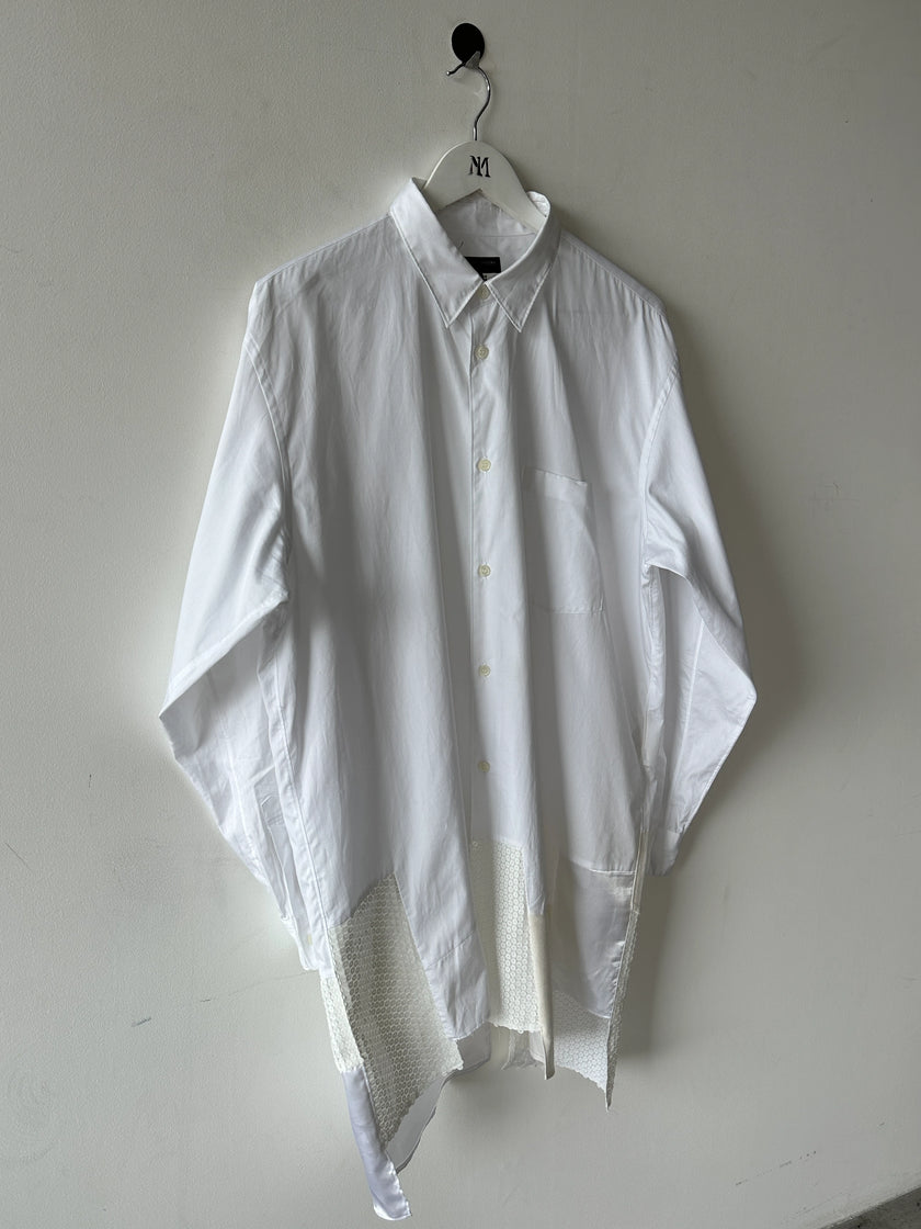 COMME DES GARÇONS - F/W 2024 ASYMMETRICAL SHIRT WITH PATCHWORK HEM PANELS