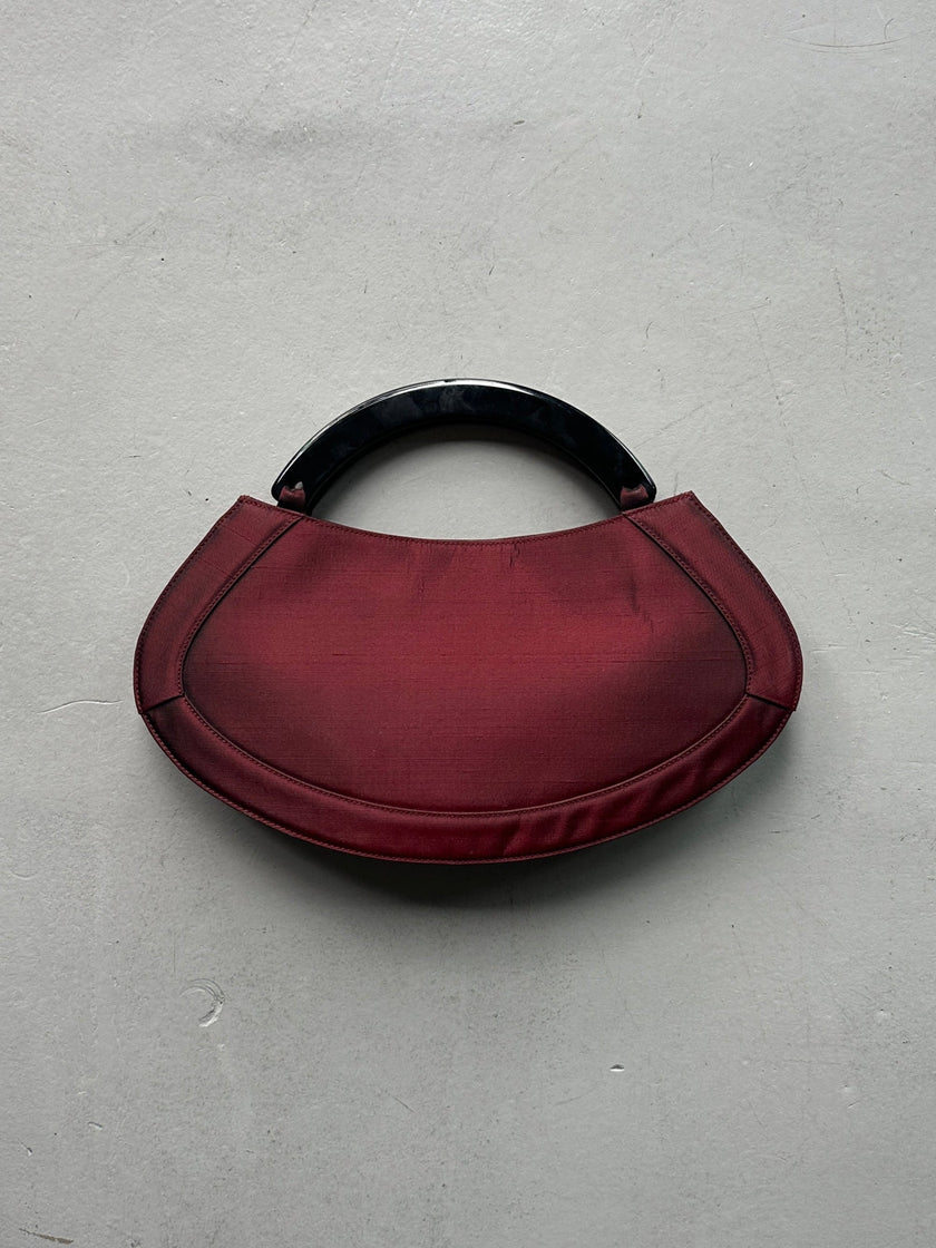 GIORGIO ARMANI -  1990s ORGANZA CRESCENT HANDBAG