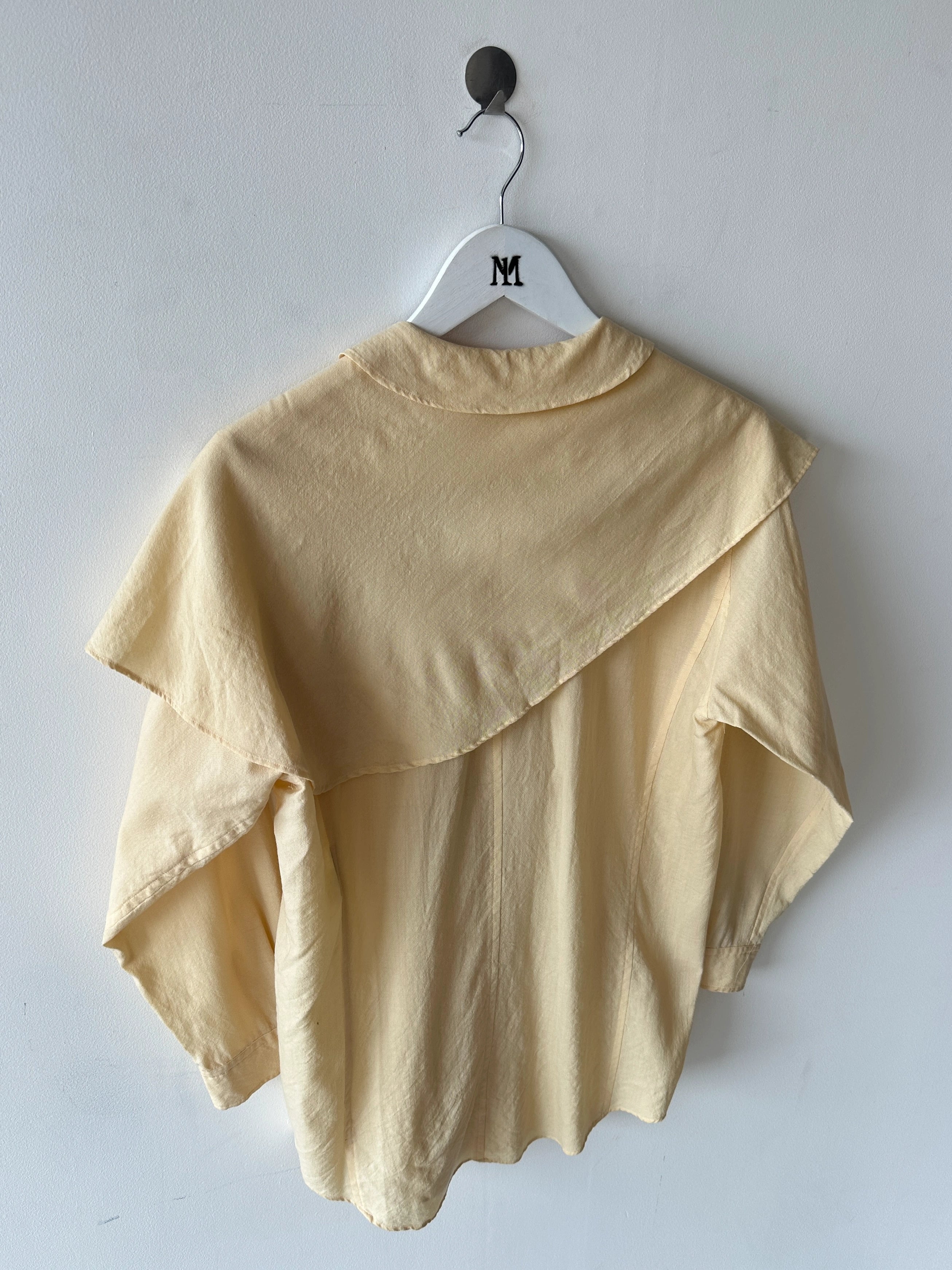 COMME DES GARÇONS -1980s ASYMMETRIC CAPE OVERLAY SHIRT