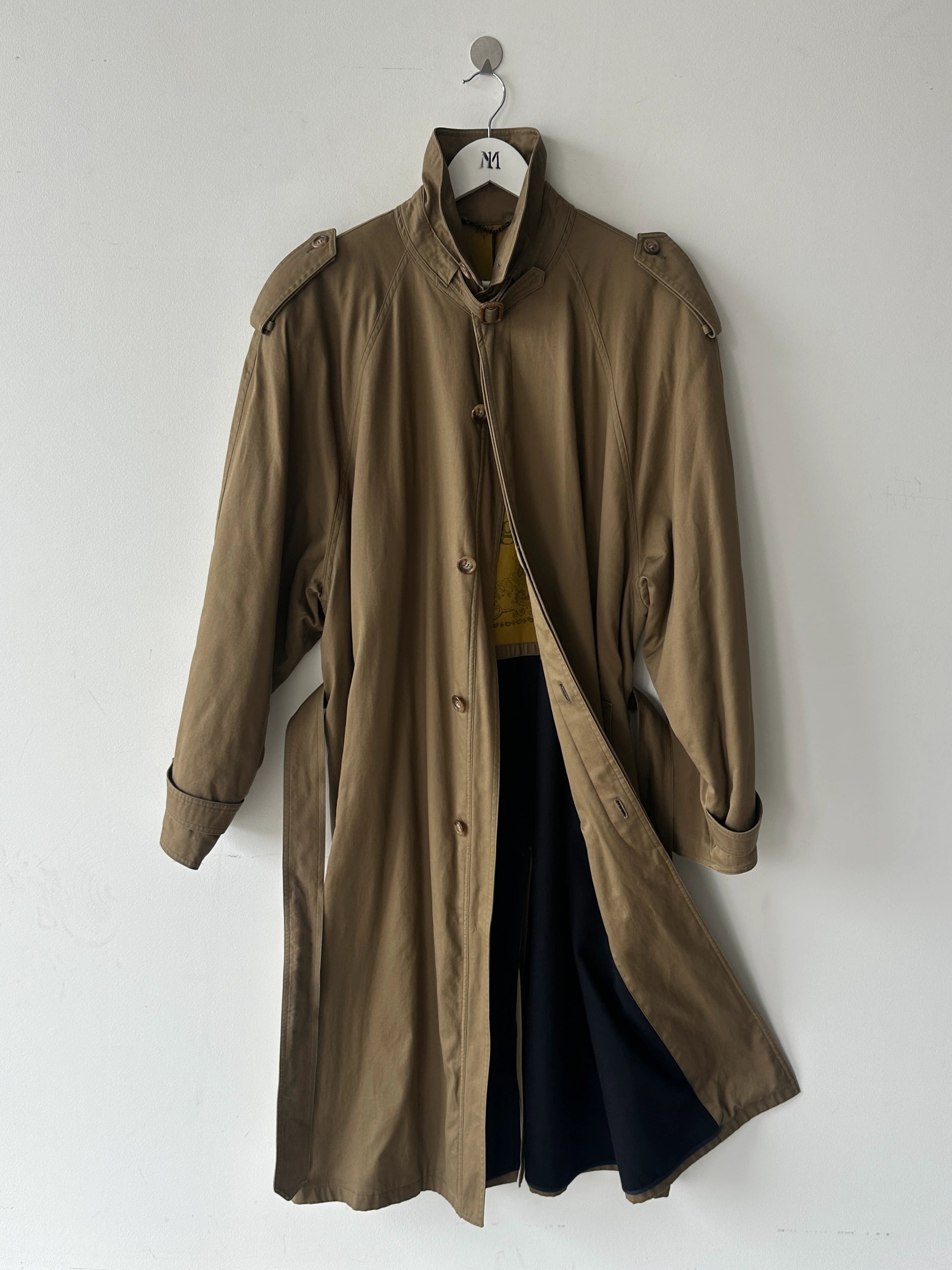 ITALIAN LABEL 1990s BELTED TRENCH COAT