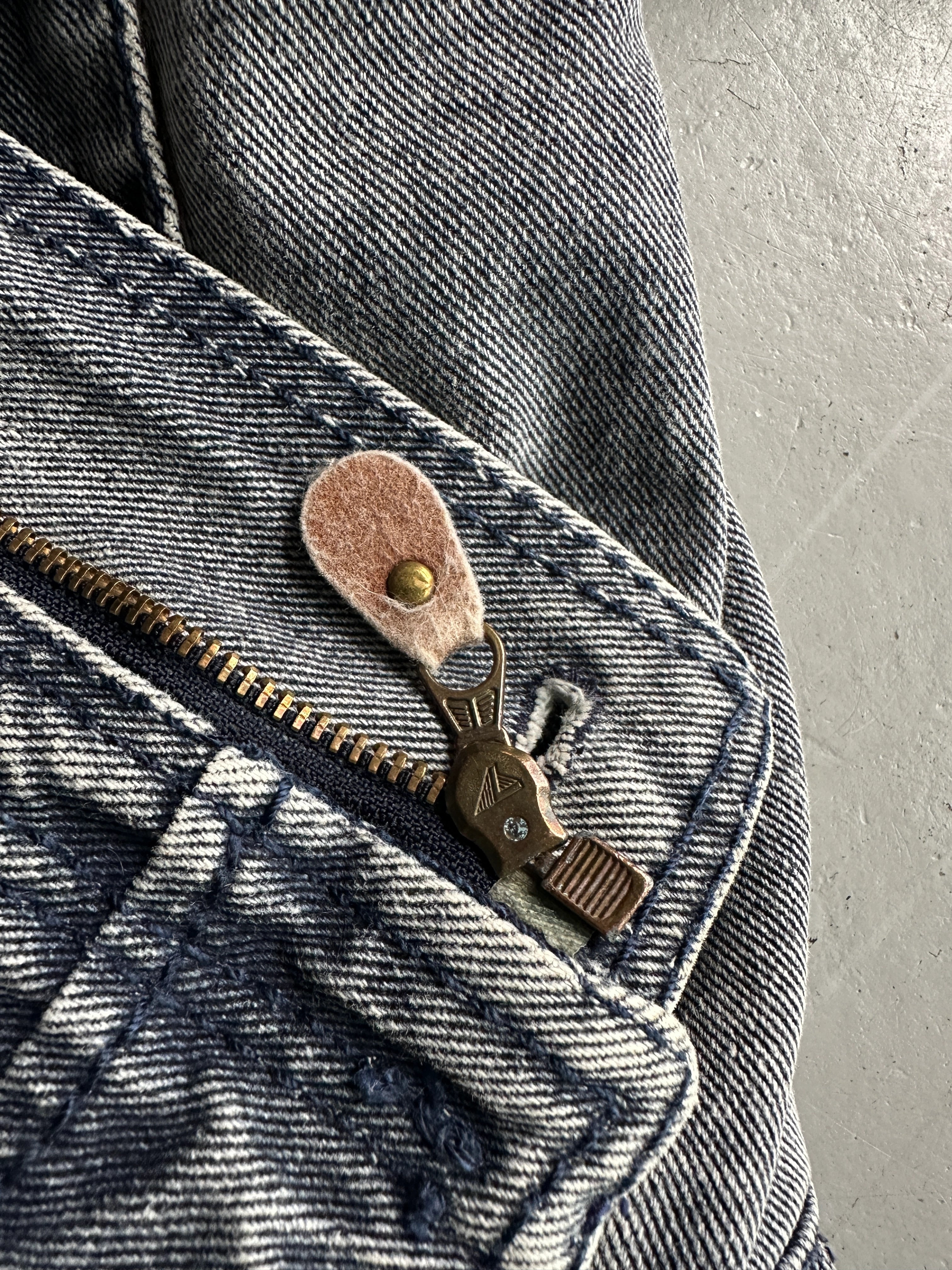 ARMANI JEANS - early 1990s WOOL LINING DENIM BOMBER JACKET