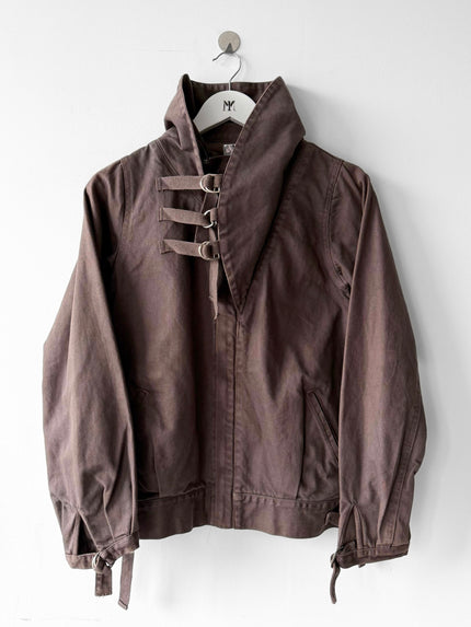 JAPANESE LABEL - 1990s ASYMMETRICAL COLLAR JACKET WITH D-RING DETAILS