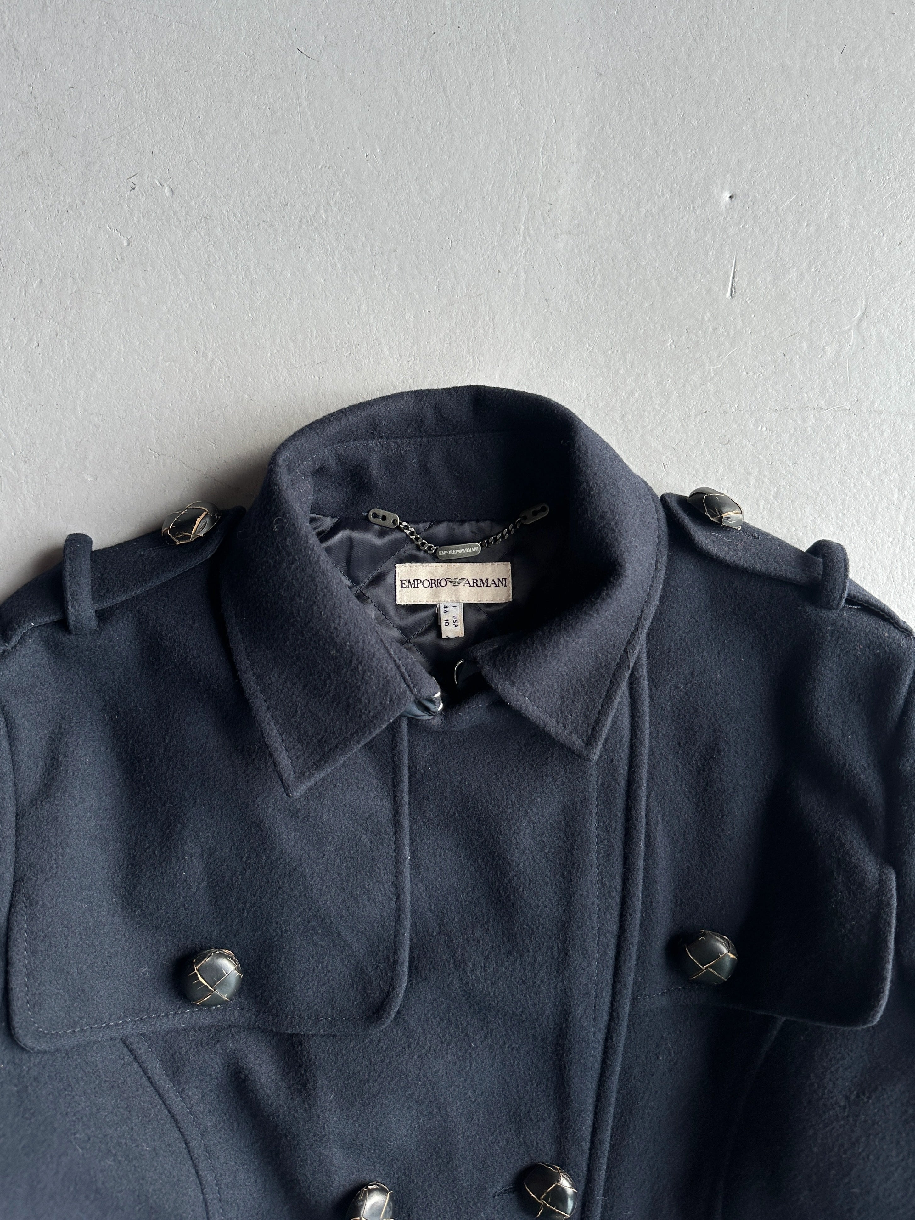 EMPORIO ARMANI - F/W 2006 DOUBLE BREASTED CROP FIT MILITARY JACKET