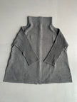 ISSEY MIYAKE - 2000s FUNNEL NECK PLEATED CARDIGAN