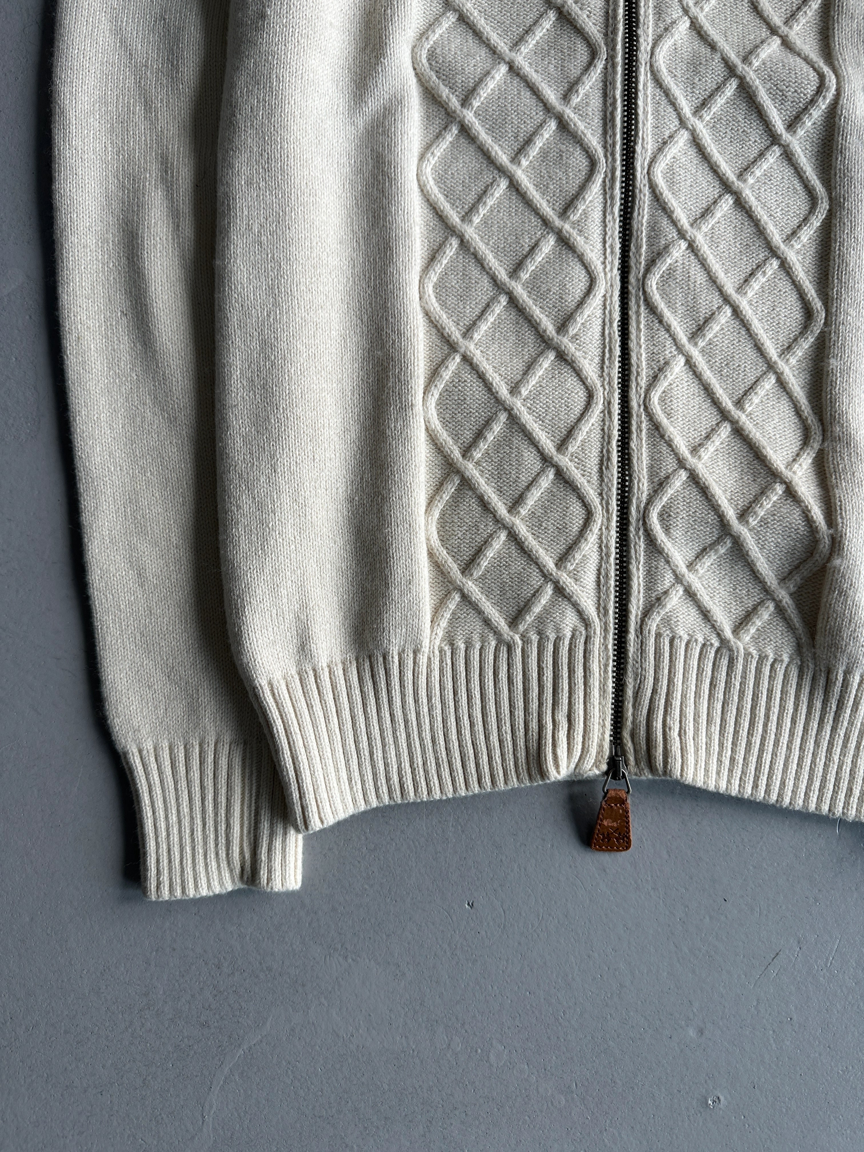 LA MARTINA - 1990s CHUNKY KNIT ZIPPED CARDIGAN