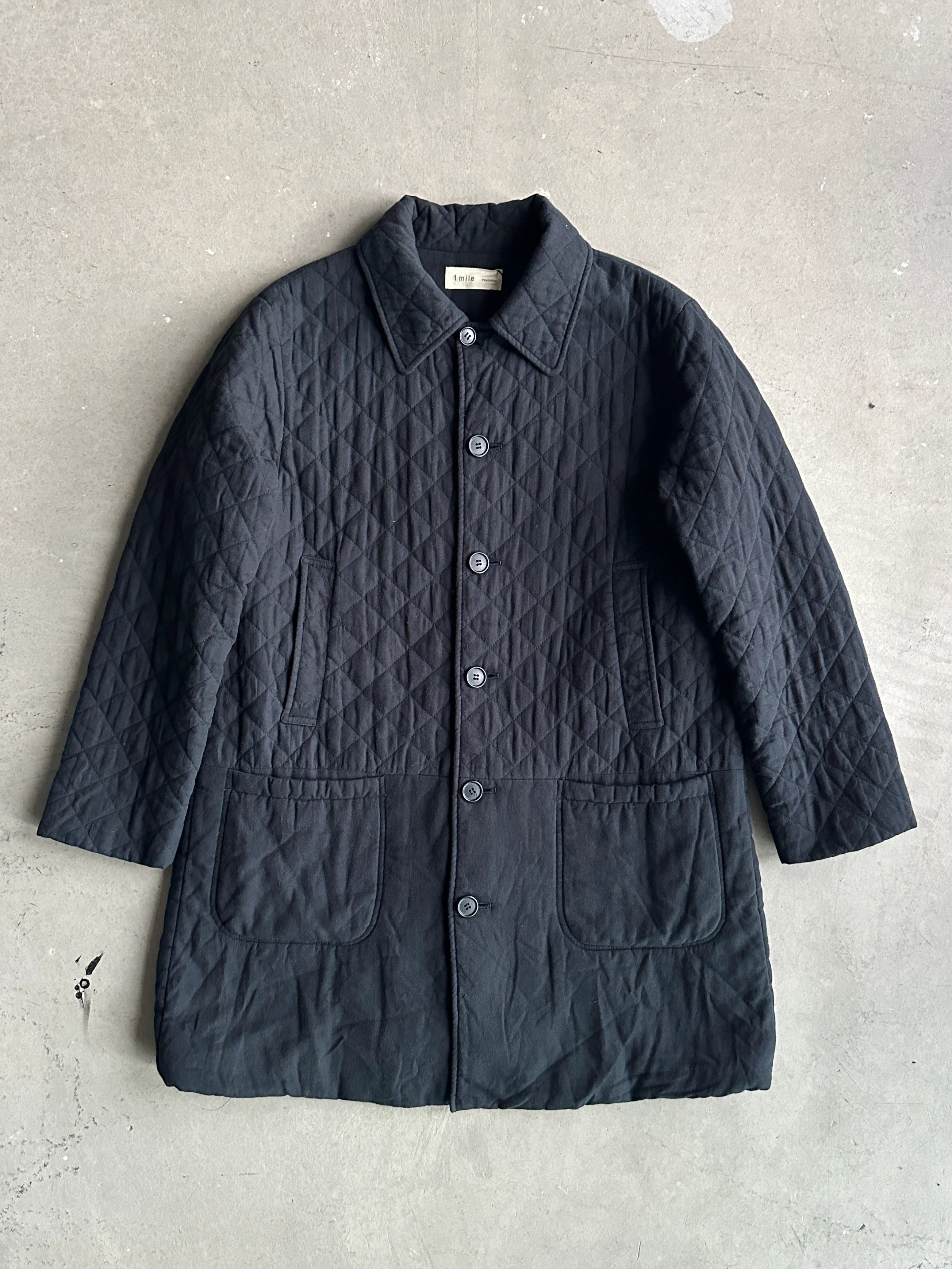 PLANTATION ISSEY MIYAKE - 1990s QUILTED MULTI POCKET COLLARED JACKET