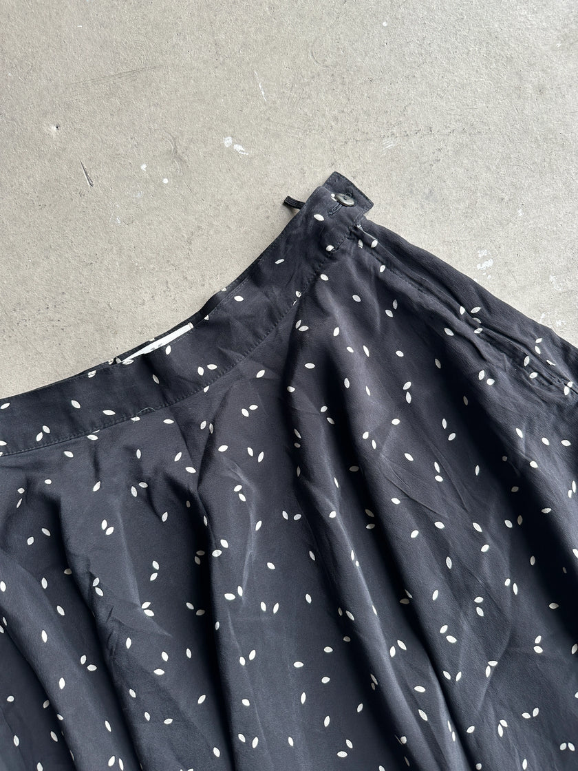 MAX MARA - 1980s SILK PLEATED SKIRT