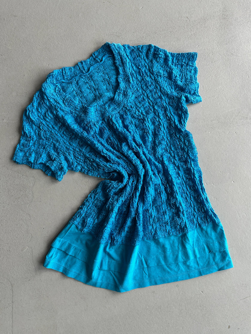 ISSEY MIYAKE HaaT - S/S 2001 LAYERED RUCHED T-SHIRT