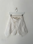 ISSEY MIYAKE PLANTATION - 1990s LINEN WRAP FRONT PANEL SHORTS