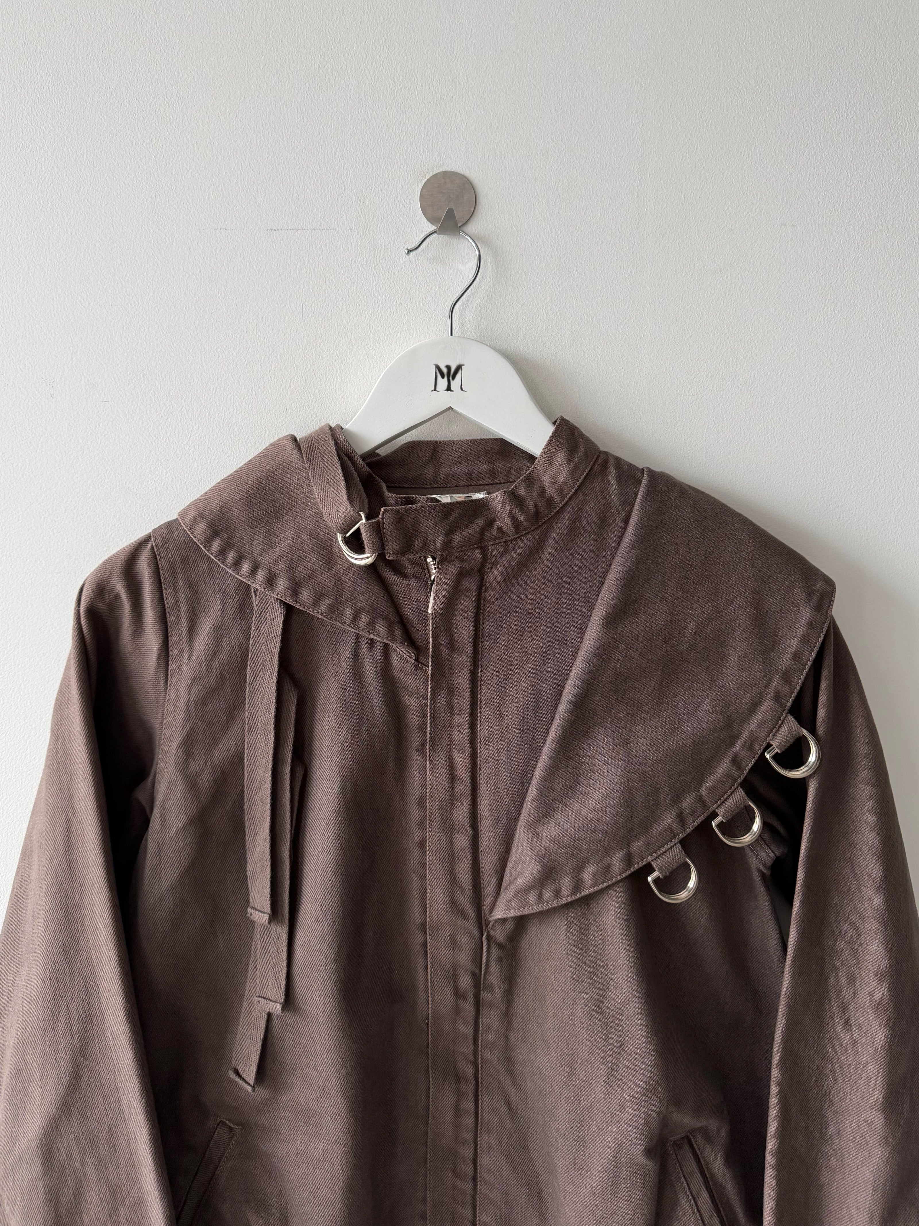 JAPANESE LABEL - 1990s ASYMMETRICAL COLLAR JACKET WITH D-RING DETAILS