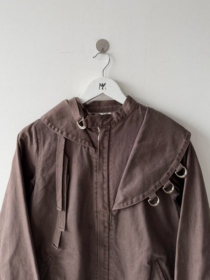 JAPANESE LABEL - 1990s ASYMMETRICAL COLLAR JACKET WITH D-RING DETAILS