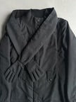 COP COPINE - early 2000s PADDED COAT WITH ZIPPED BACK AND GLOVES SCARF