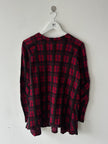 ZUCCA - early 2000s PLAID LONG SLEEVE TOP WITH FLARED HEM