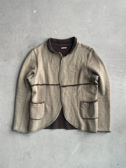 KAPITAL - 1990s OPEN FRONT CARDIGAN WITH RAW EDGES