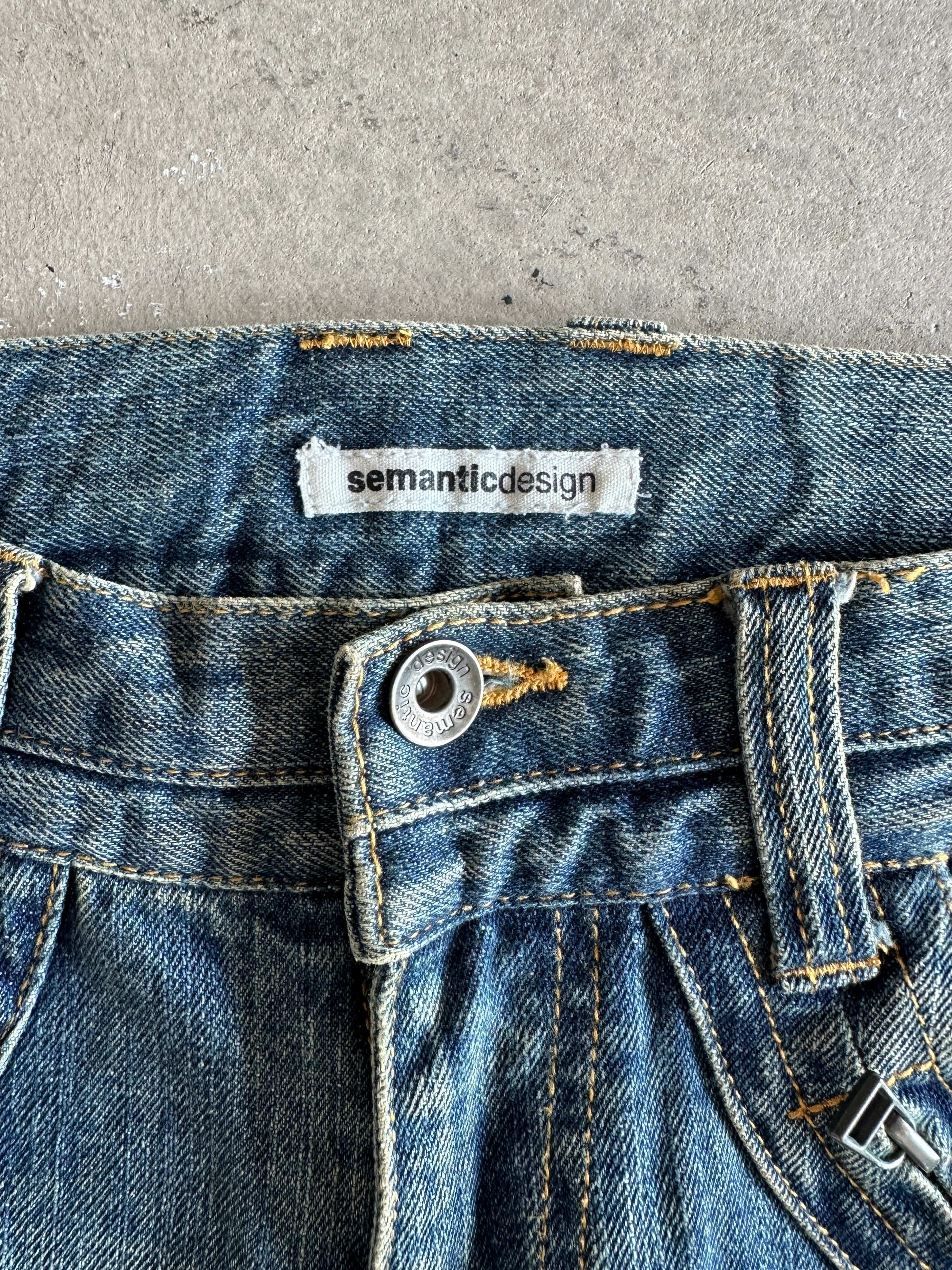 SEMANTIC DESIGN - 2000s 3 IN 1 JEANS TROUSERS