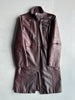 ARMANI JEANS - F/W 2000 LONG LEATHER COAT WITH PIPING DETAIL