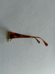 GIANFRANCO FERRÉ - 1990s GEOMETRIC SUNGLASSES WITH TORTOISESHELL ARMS
