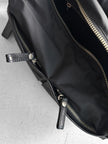 YOHJI YAMAMOTO Y'SACCS - late 1990s-2000s NYLON MESSENGER BAG WITH LEATHER FRONT PANEL