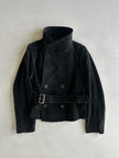 COMME DES GARÇONS - F/W 2001 DOUBLE BREASTED VELVET BELTED JACKET
