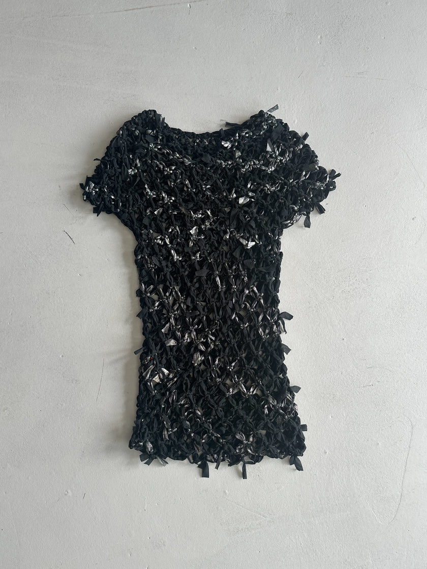 HIROKO KOSHINO - 1990s KNOTTED NET TOP