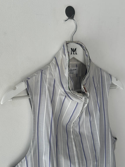 YOHJI YAMAMOTO -  late 2010s STRIPED VEST WITH TWO WAY FRONT ZIP