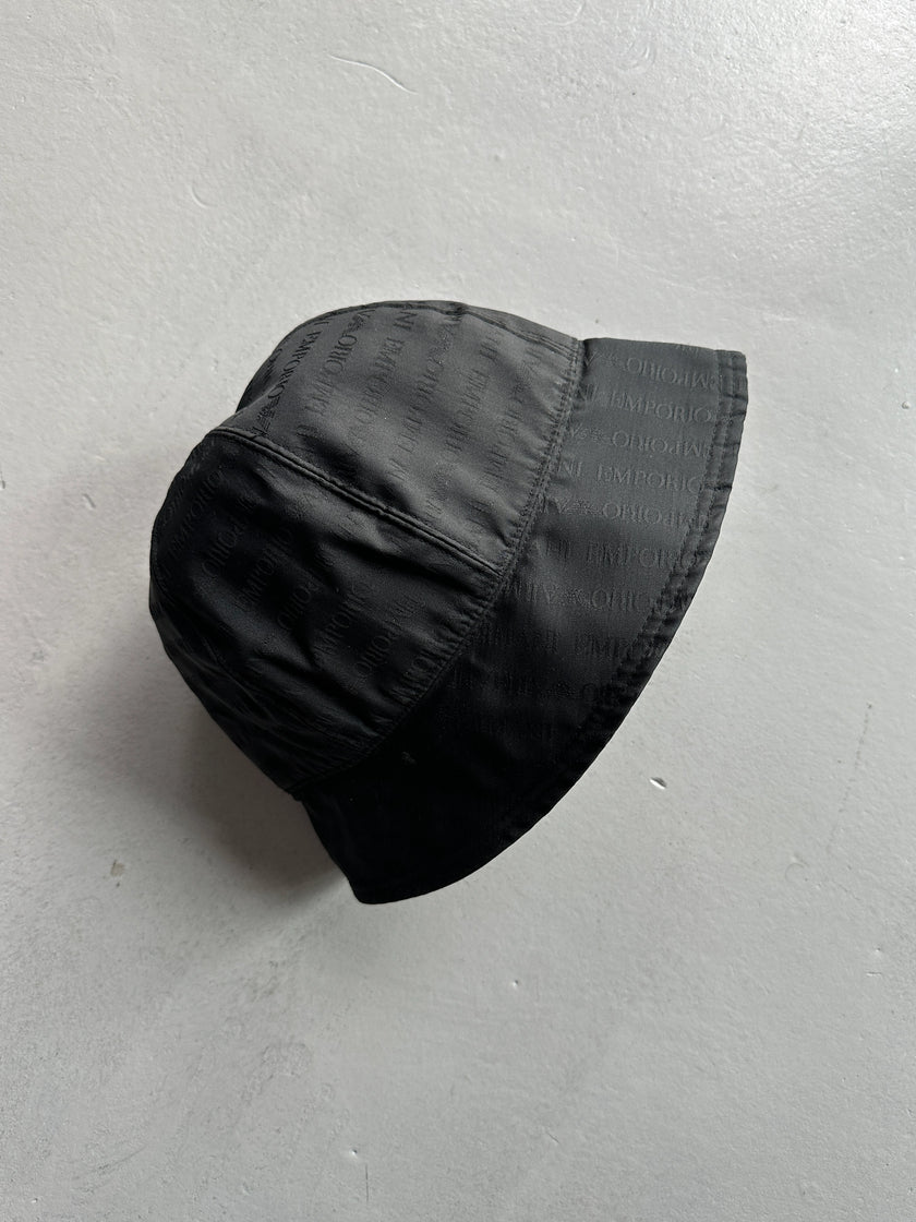 EMPORIO ARMANI - 1990s MONOGRAM TULIP HAT