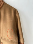 PIERRE BALMAIN - 1980s PANELED BOMBER JACKET WITH CONTRASTING LAYERED LEATHER SLEEVE