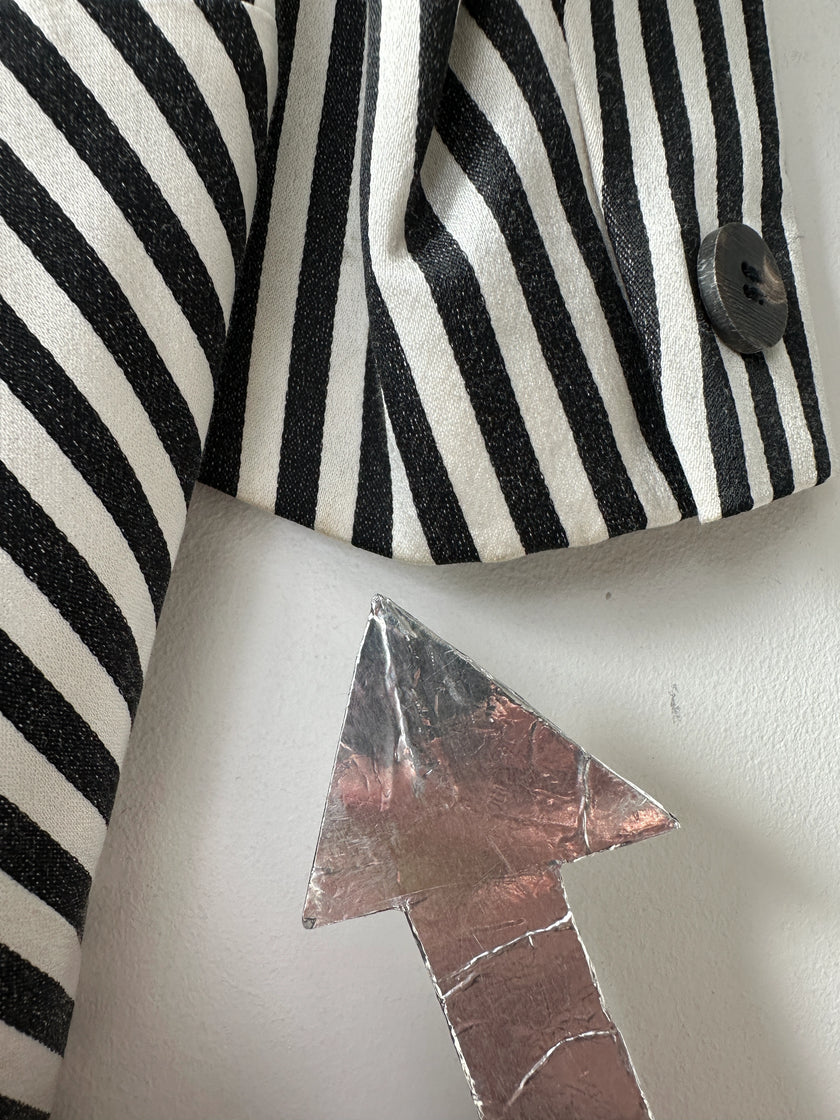 ISSEY MIYAKE - F/W 1995 TAILCOAT STRIPED BLAZER