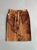 ALVIERO MARTINI - F/W 2003 MAP PRINT CORDUROY SKIRT