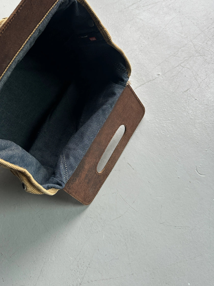 DIESEL SPARE PARTS - 2000s CORDUROY BOX BAG