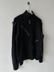 JOHN RICHMOND - F/W 2003 HIGH NECK CHUNKY KNIT BONDAGE JUMPER