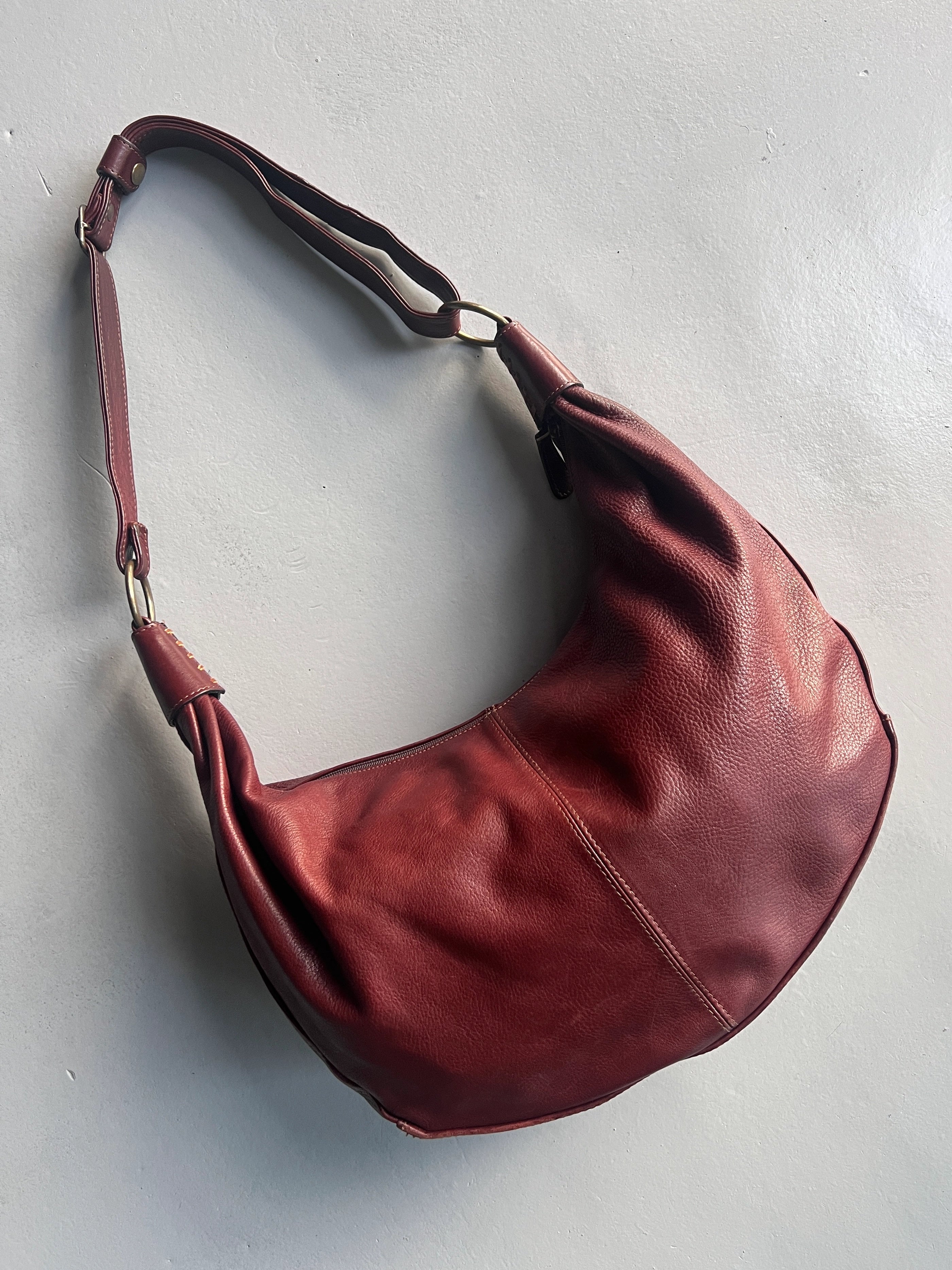 1990s LEATHER LARGE HOBO BAG