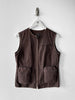 ITALIAN LABEL - late 1990s ZIPPED VEST GILET WITH ZIP OFF BACK POCKET PANEL
