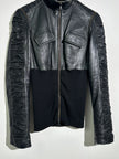 DOLCE & GABBANA - S/S 2003 2 IN 1 LEATHER JACKET WITH PANELED WAIST AND ZIP OFF SLEEVE