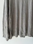 ISSEY MIYAKE - 1990s LOOSE FIT CREW NECK CRINKLED LONG SLEEVE TOP