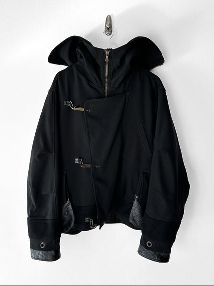 ITALIAN LABEL F/W 2005 TECHNICAL JACKET WITH OVERSIZED FUR COLLAR